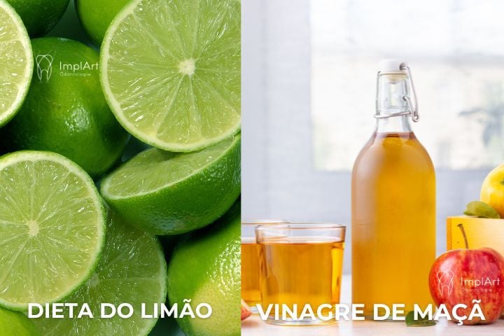 Dieta do vinagre de maçã ou dieta do limão e os impactos na saúde bucal limão faz mal aos dentes